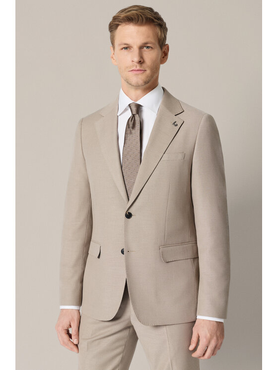 Lancerto Lancerto Garnitur Alessandria GA073126000002 Beżowy Slim Fit