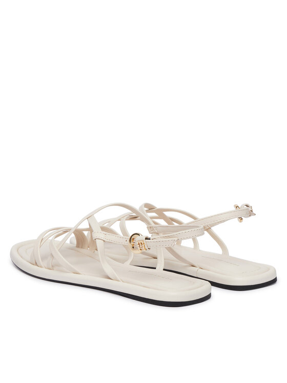 Tommy Hilfiger Tommy Hilfiger Sandale Flat Strappy FW0FW09220 Krem