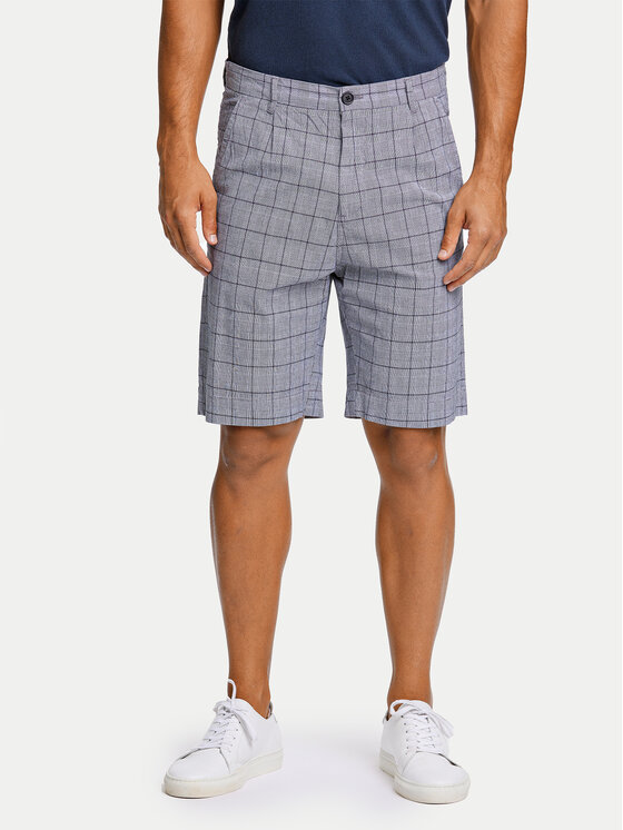 Lindbergh Lindbergh Šortky z materiálu 30-505024 Modrá Wide Fit