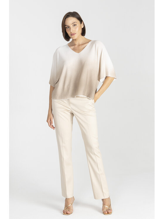 Deni Cler Milano Deni Cler Milano Bluzka T-DC-1341-E2-20-13-1 Beżowy Loose Fit