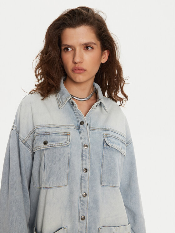One Teaspoon One Teaspoon Τζιν πουκάμισο 26628 Μπλε Relaxed Fit