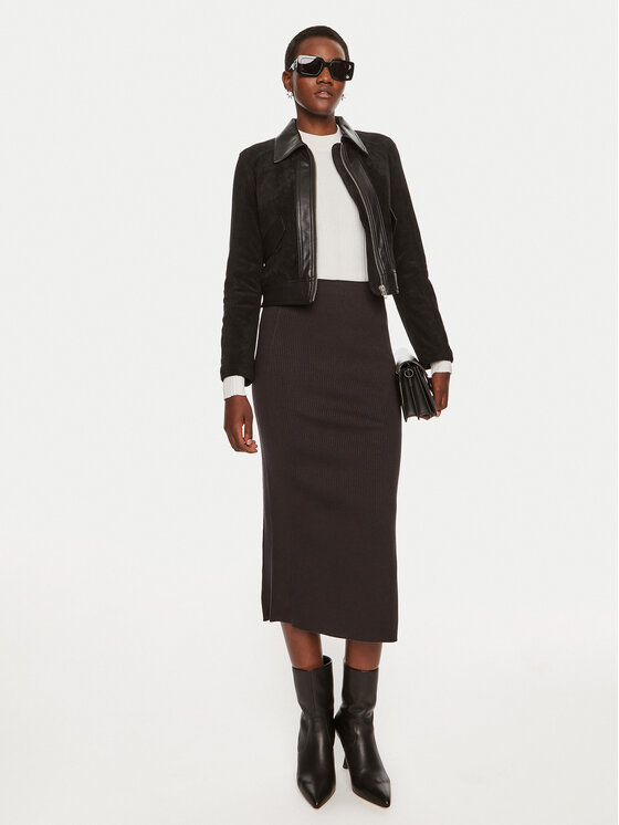 Sisley Sisley Műbőr dzseki 262TLN04J Fekete Regular Fit