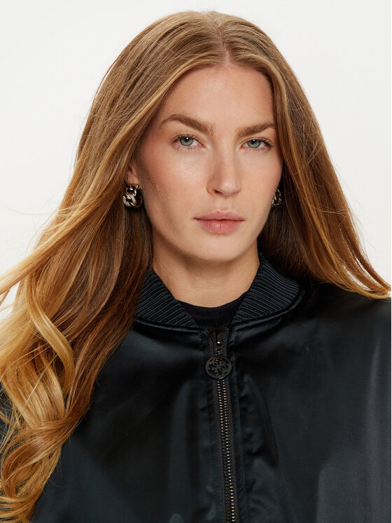 Guess Guess Μπόμπερ μπουφάν Aurore W4BL48 WGKK2 Μαύρο Regular Fit
