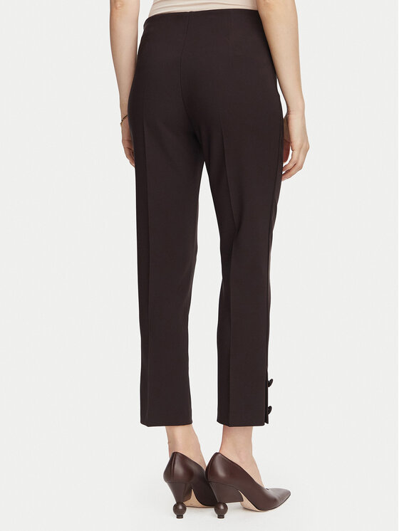 Rinascimento Rinascimento Capri püksid CFC0130137003 Tumepruun Slim Fit