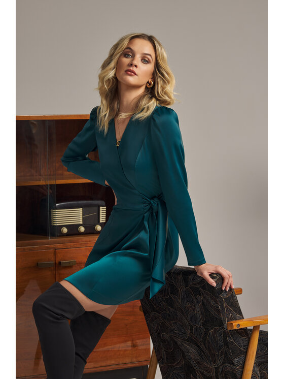 Makover Makover Abito da sera K156 Verde Regular Fit
