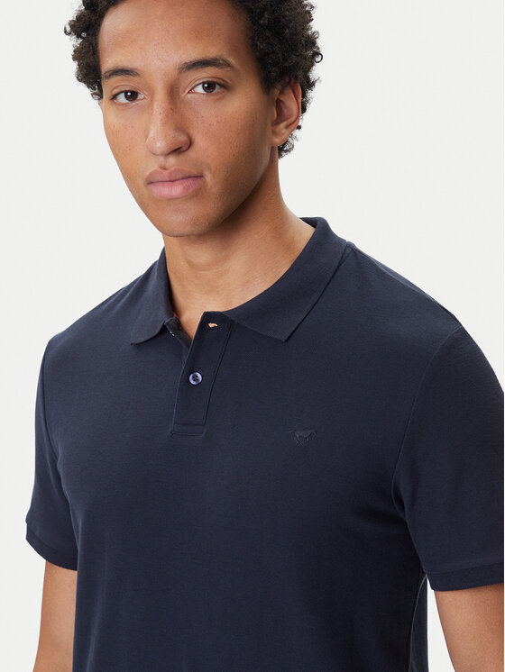 Mustang Mustang Polo majica Pierre 1016880 Mornarsko modra Slim Fit