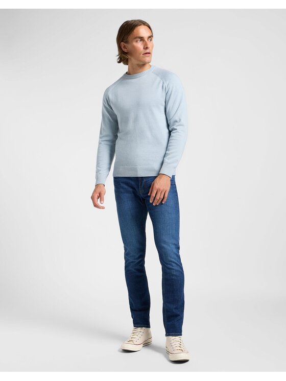 Lee Lee Sweter CLEAN RAGLAN SWEATER Niebieski Regular Fit