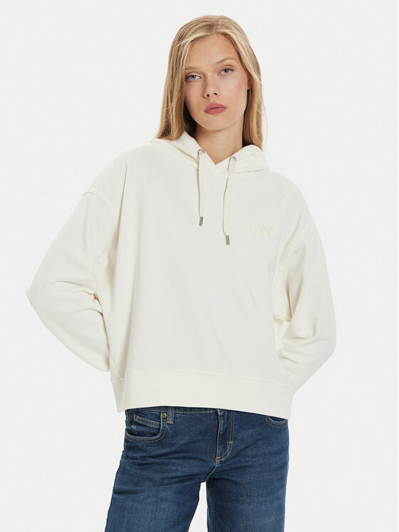 Lee Felpa Essential 112341539 Ecru Relaxed Fit Modivo