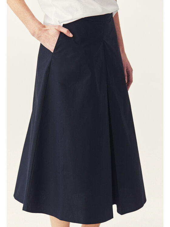TATUUM TATUUM Spódnica midi TENEROS Granatowy Flare Fit