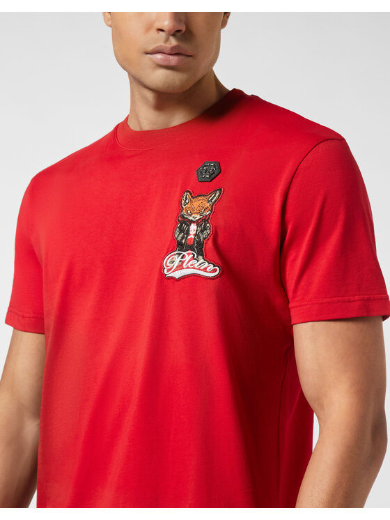 PHILIPP PLEIN PHILIPP PLEIN T-Shirt 26159 Czerwony Regular Fit