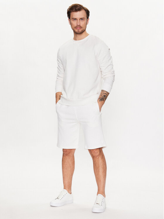 Guess Guess Szorty sportowe Aldwin Z2YD04 KAIJ1 Biały Slim Fit