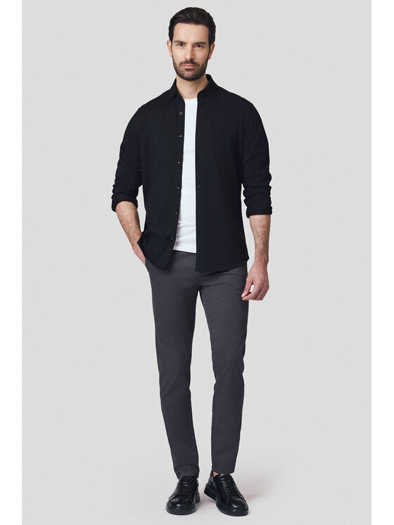 Lancerto Lancerto Chinosy Mikkeli SP082125000010 Szary Regular Fit