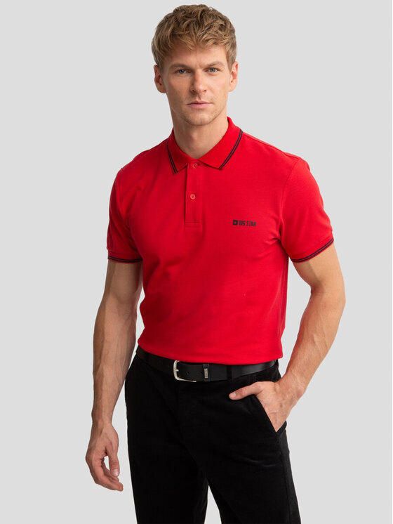 BIG STAR BIG STAR Polo MARIAN_603_150 Czerwony Comfort Fit