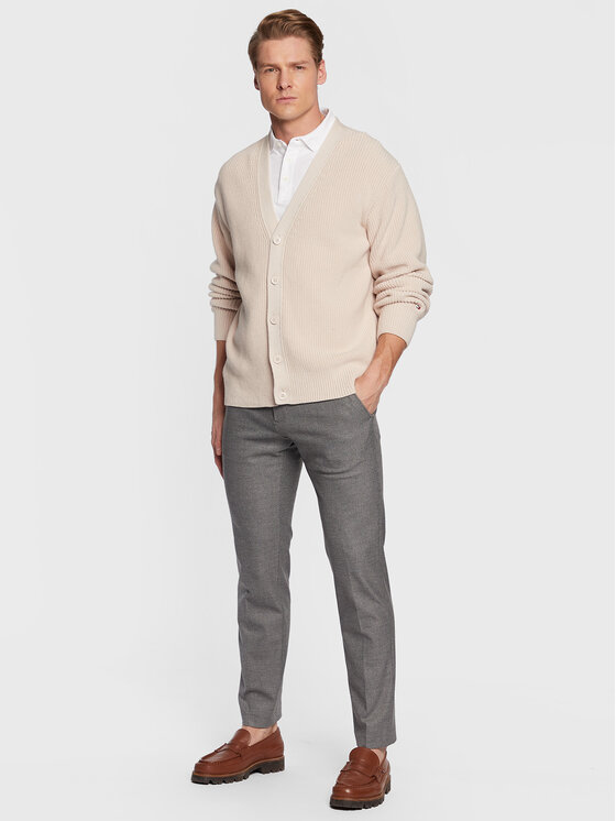 Tommy Hilfiger Tommy Hilfiger Chinosy Hampton Flat Front MW0MW29664 Szary Slim Fit