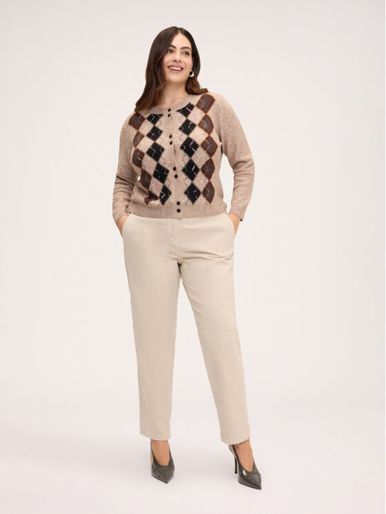Fiorella Rubino Fiorella Rubino Kardigan M557L008852N0R2 Brązowy Regular Fit