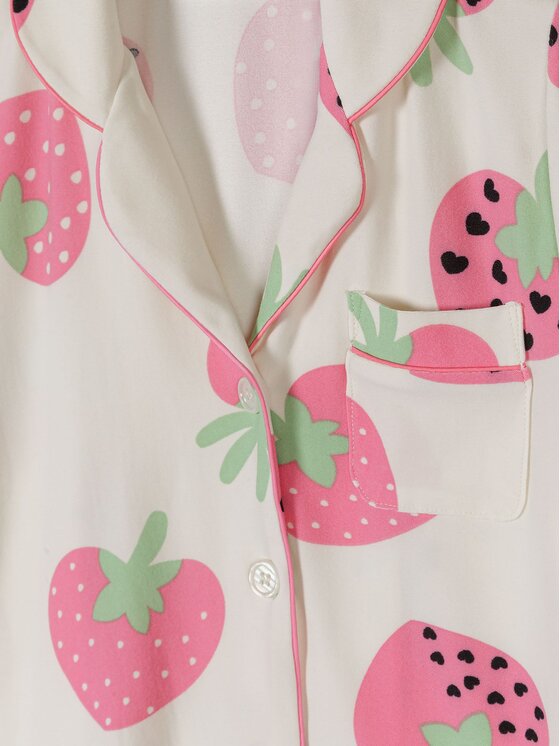 minoti minoti Piżama 30PJ156 Kremowy Regular Fit