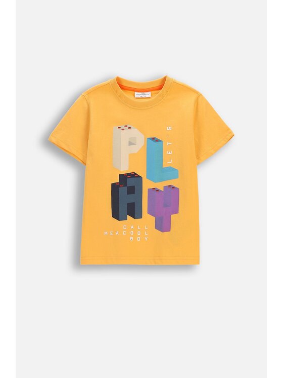 Coccodrillo Coccodrillo T-Shirt WC6143203MBK-006 Pomarańczowy Regular Fit