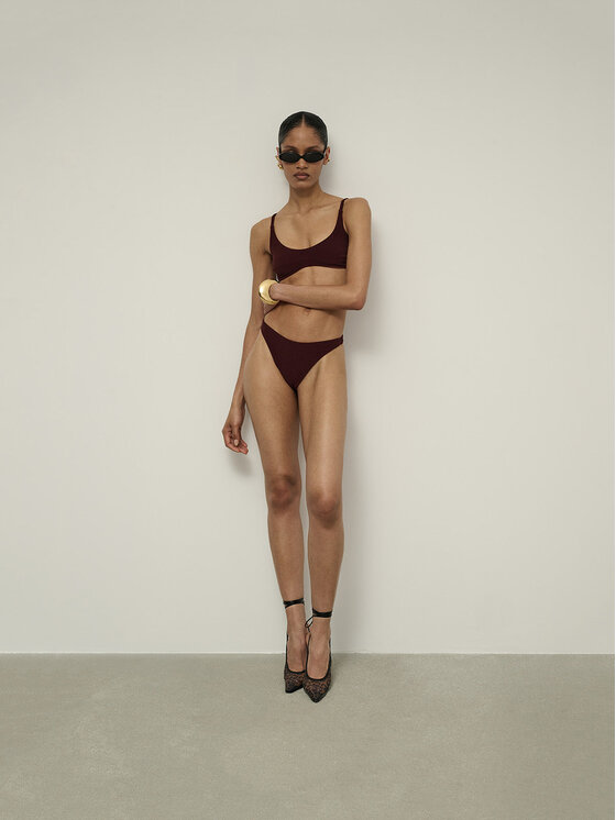 La Mania La Mania Top AURORA Bordeaux Classic Fit