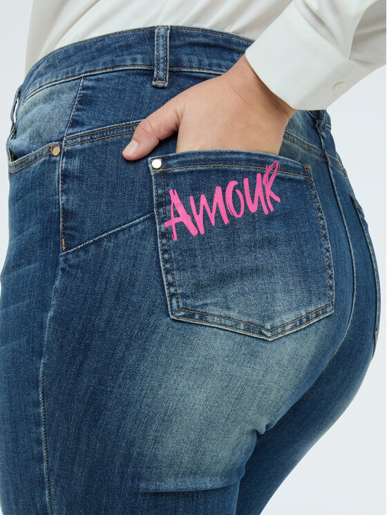 Fiorella Rubino Fiorella Rubino Jeansy P466T005167N034 Niebieski Skin Fit