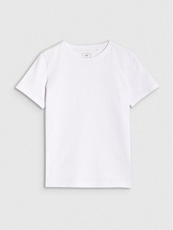 4F 4F T-shirt 4FJRMM00TTSHM3254-10S Bianco Regular Fit