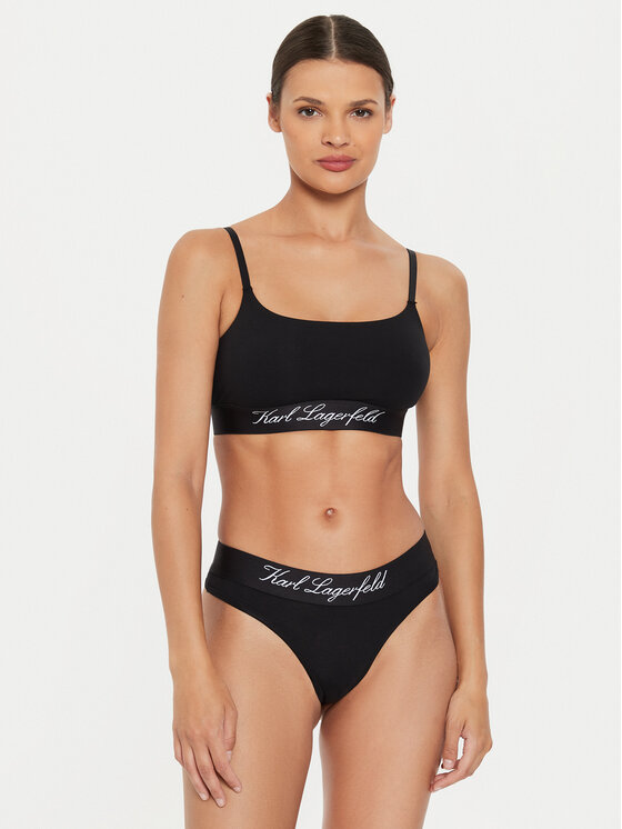 KARL LAGERFELD KARL LAGERFELD Top nedrček 240W2129 Črna