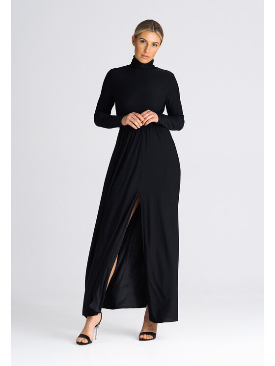 FIGL FIGLFIGL Vestito SUKIENKA M936 Nero Regular Fit