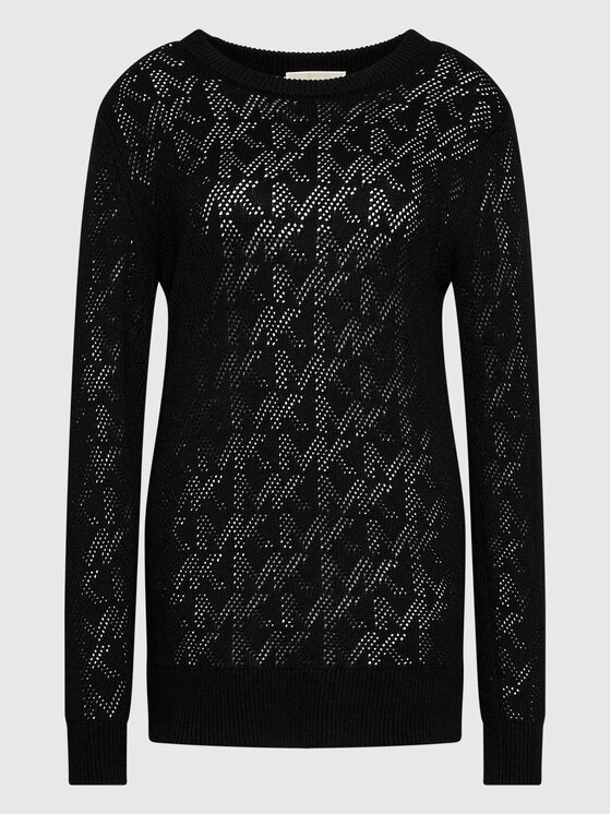 MICHAEL Michael Kors MICHAEL Michael Kors Sveter MU260DBCSN Čierna Relaxed Fit