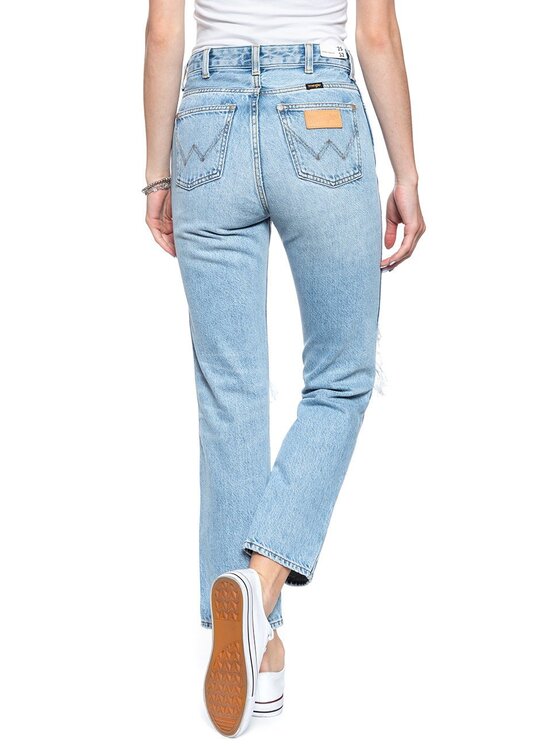 Wrangler Wrangler Jeansy RETRO STRAIGHT Niebieski Straight Fit