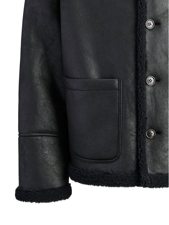 Jack&Jones Jack&Jones Jacke aus Kunstleder Cambridge 12282946 Schwarz Regular Fit