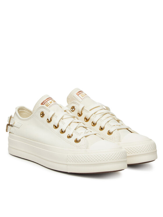 Converse Converse Plátěnky Chuck Taylor All Star Lift Platform Buckle A11866C Bílá