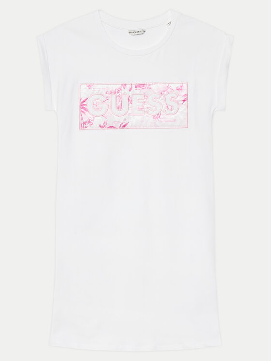 Guess Guess Повсякденна сукня J5GK06 KAE24 Білий Regular Fit