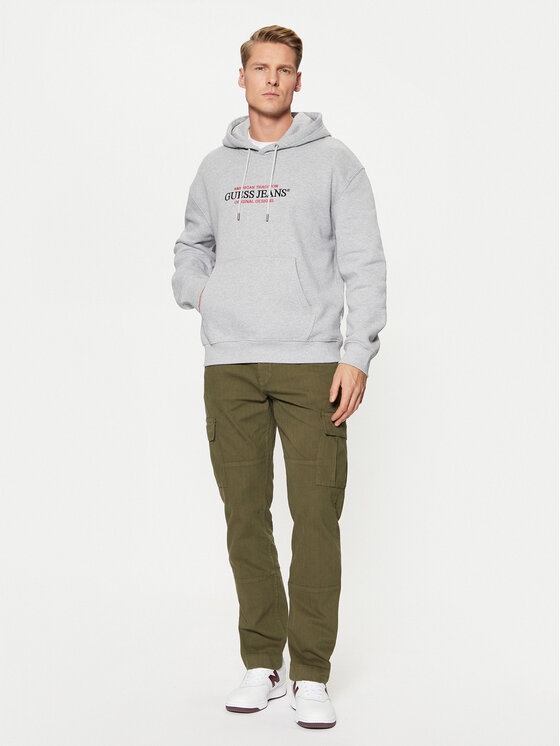 Guess Jeans Guess Jeans Felpa M4YQ23 K9V31 Grigio Regular Fit