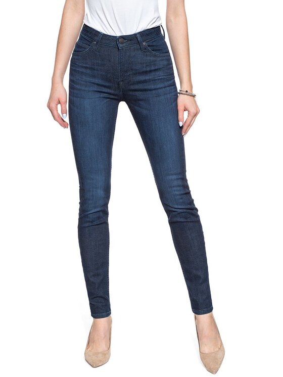 Lee Lee Jeansy SCARLETT HIGH Niebieski Skinny Fit
