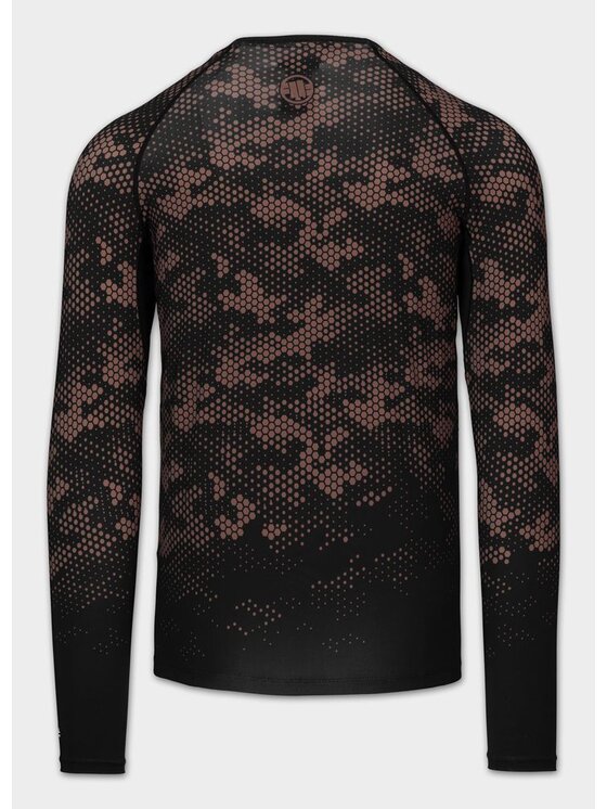 PITBULL PITBULL Koszulka techniczna HEX CAMO HILLTOP Beżowy Regular Fit