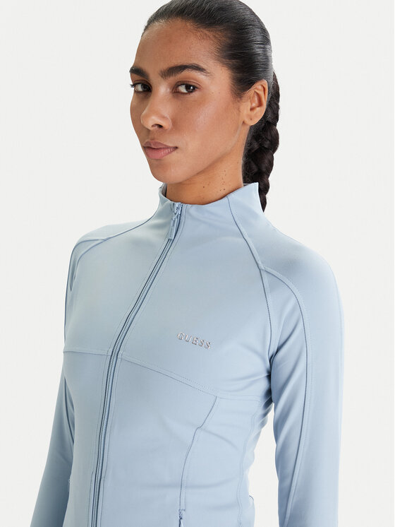 Guess Guess Džemperis ar kapuci V6RP15 KD952 Zils Slim Fit