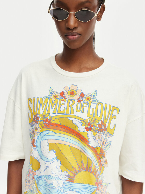 Billabong Billabong Marškinėliai Summer Of Love EBJZT00592 Balta Loose Fit