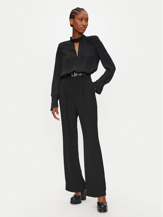 Black slim fit jumpsuit on sale