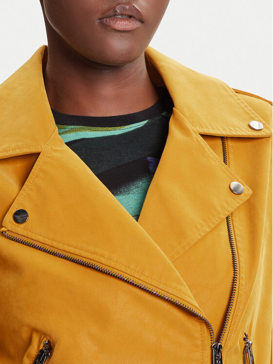 Desigual Desigual Куртка зі штучної шкіри Must 25WWEW69 Жовтий Regular Fit