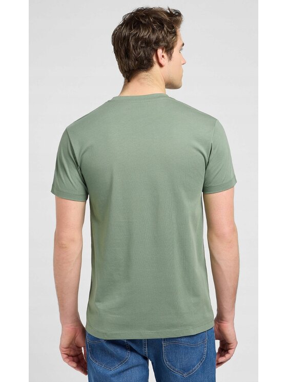 Lee Lee T-Shirt Ultimate Pocket Tee Zielony Slim Fit
