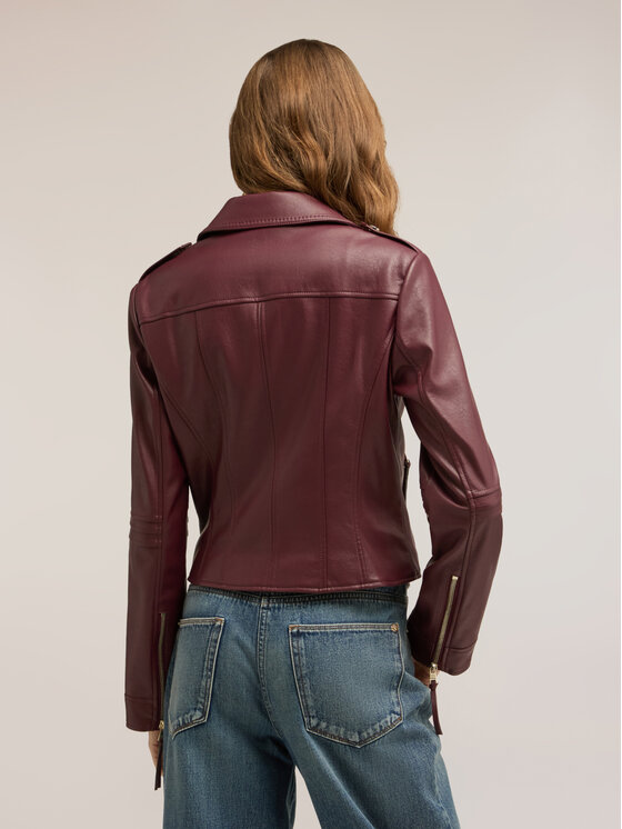 Motivi Motivi Giacca in similpelle R314Q001114N036 Bordeaux Slim Fit