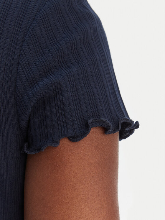 Tommy Jeans Tommy Jeans Marškinėliai Lettuce Edge DW0DW22460 Tamsiai mėlyna Slim Fit