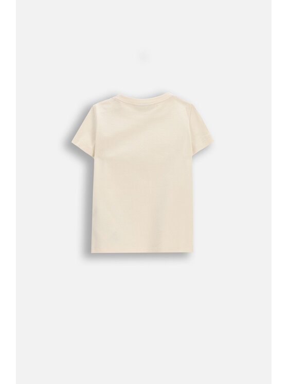 Coccodrillo Coccodrillo T-Shirt WC6143201HGN-003 Kremowy Regular Fit