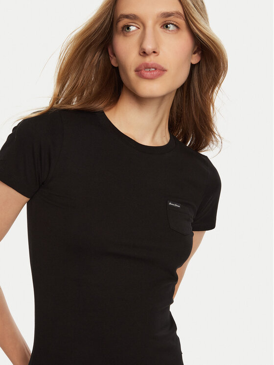 Guess Jeans Guess Jeans Marškinėliai W5RI52 J1314 Juoda Regular Fit