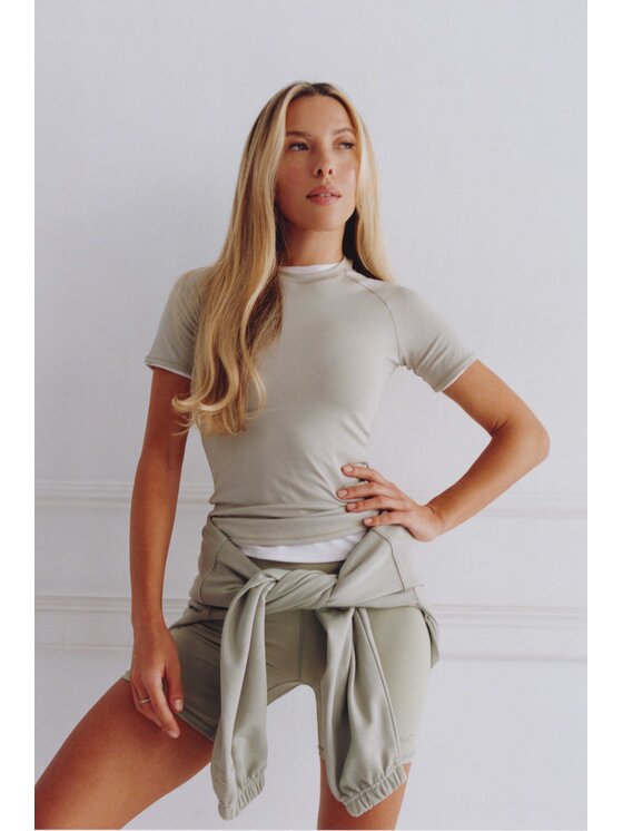 Reebok Reebok T-Shirt Reebok x Ewa Chodakowska Nela RK25613CCW Ανοιχτό πράσινο Slim Fit