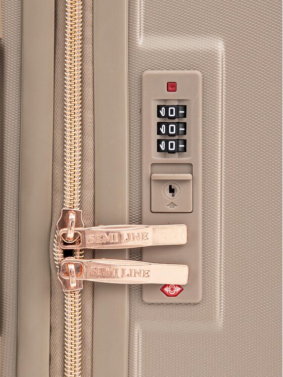 Semi Line Semi Line Голям куфар T5808-5 Златист