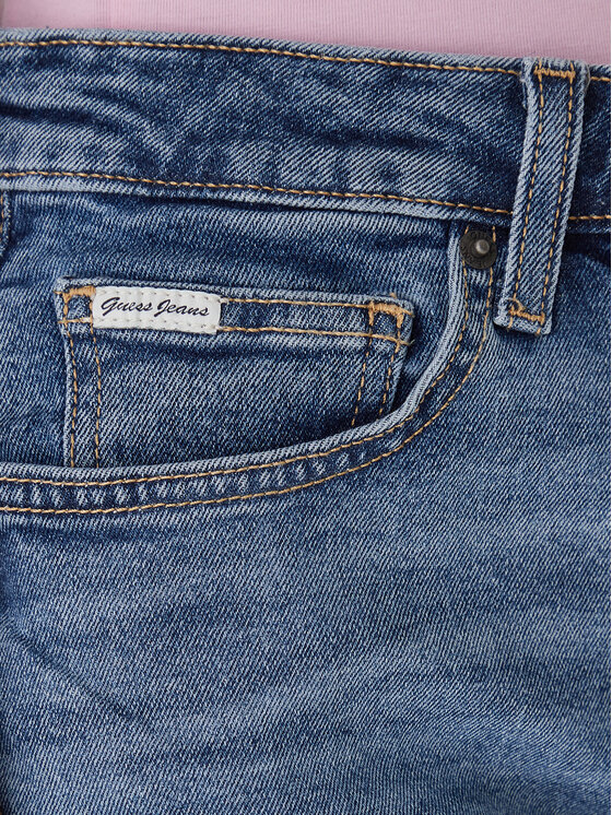 Guess Jeans Guess Jeans Pantaloni scurți de blugi W5YD0Y D5R11 Albastru Regular Fit