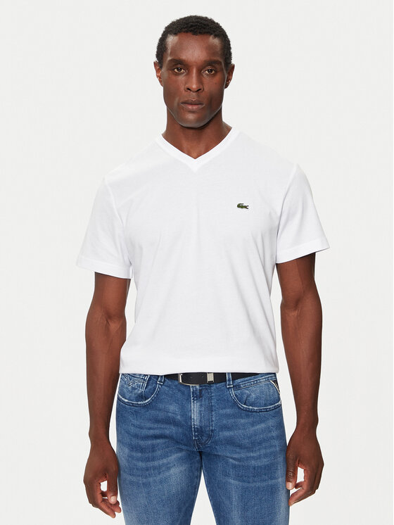 Lacoste Tričko TH5077 Biela Regular Fit