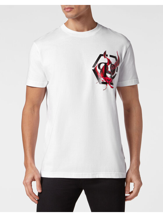 PHILIPP PLEIN PHILIPP PLEIN T-Shirt 15639 Biały Regular Fit