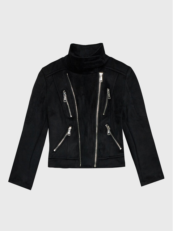 Guess Guess Μπουφάν από απομίμηση δέρματος J1BL30 WE0L0 Μαύρο Regular Fit