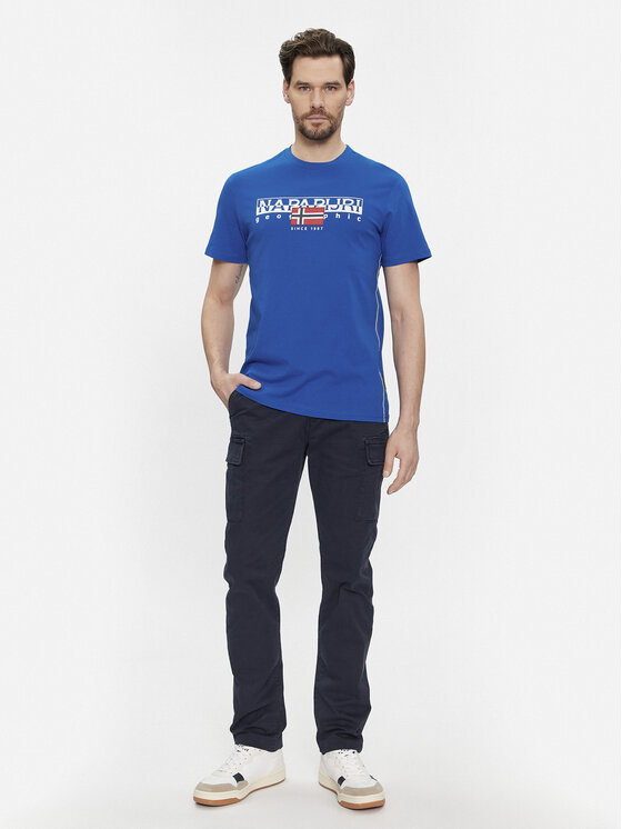 Napapijri Napapijri T-shirt S-Aylmer NP0A4HTO Plava Regular Fit